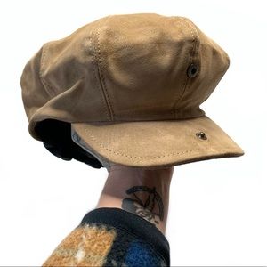 Burberry London Newsboy Hat Suede Designer Cap